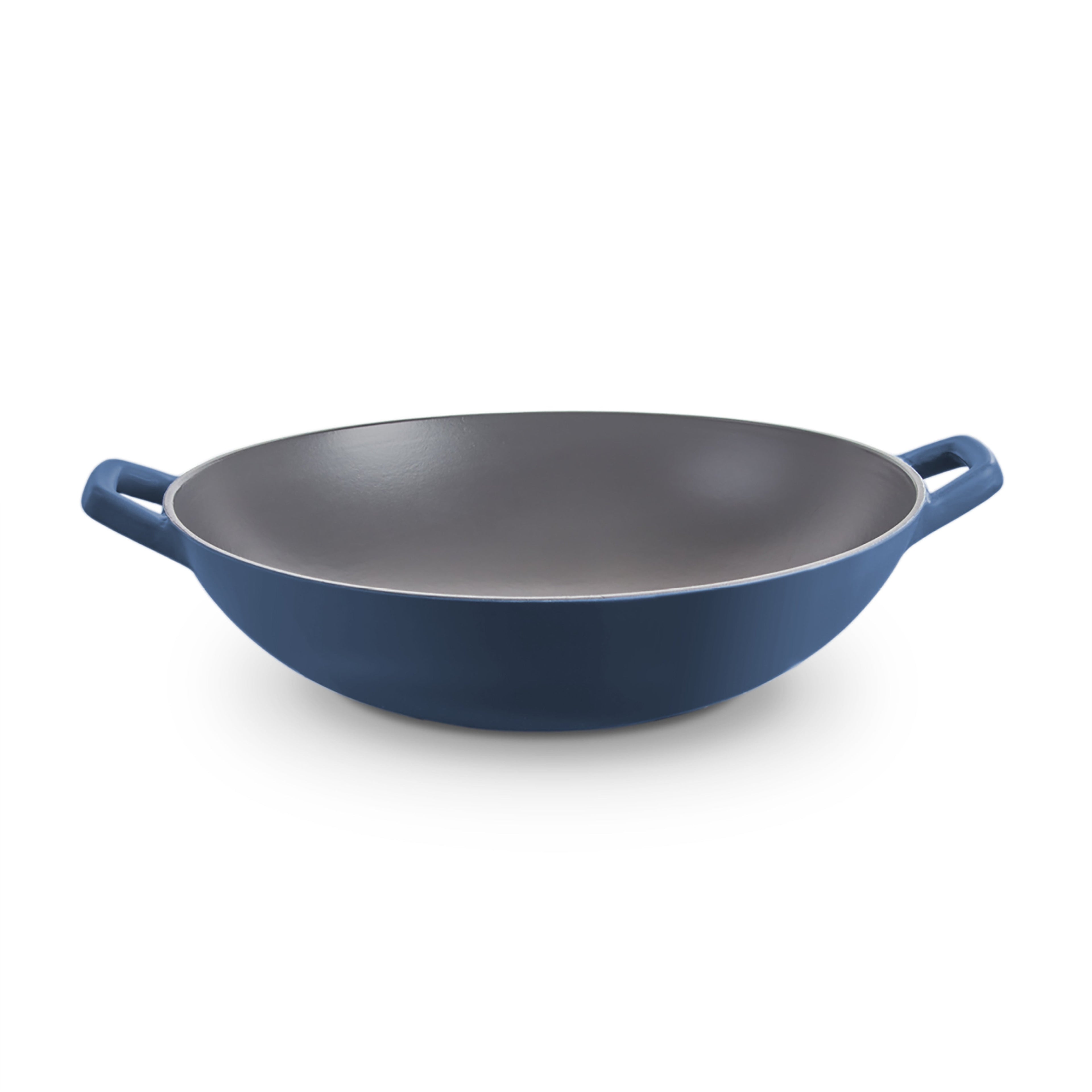 14" Nonstick Cast Iron Wok - Zakarian Blue