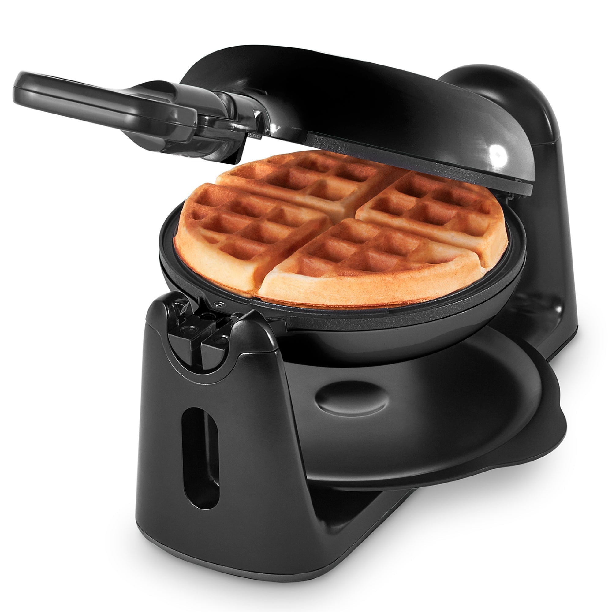 Flip Belgian Waffle Maker - Black