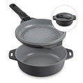 SmartStore™ 5-in-1 Multipurpose Nesting Cookware Set - 5-in-1 Multipurpose Nesting Cookware, Forged Iron