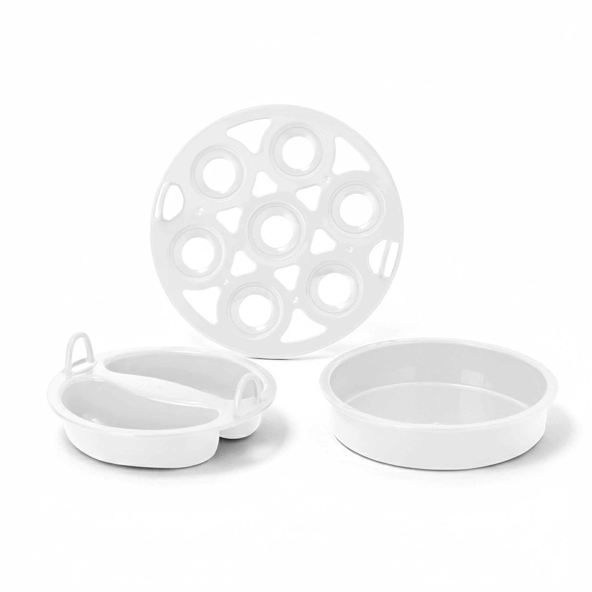 Rapid Egg Cooker Tray Set - White
