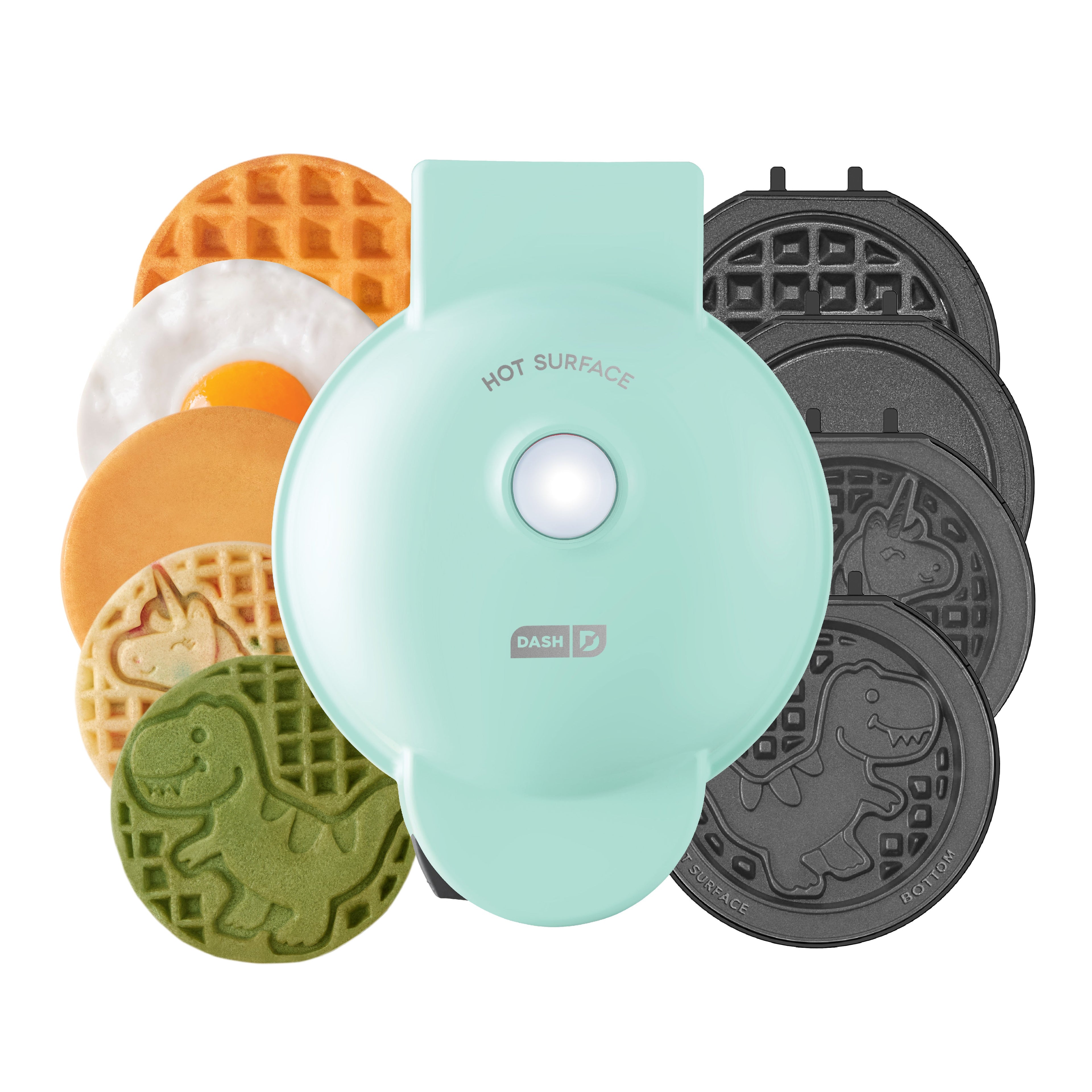 MultiMaker® Mini System with Removable Plates: Waffle & Griddle - Aqua Maker + 6 Plates