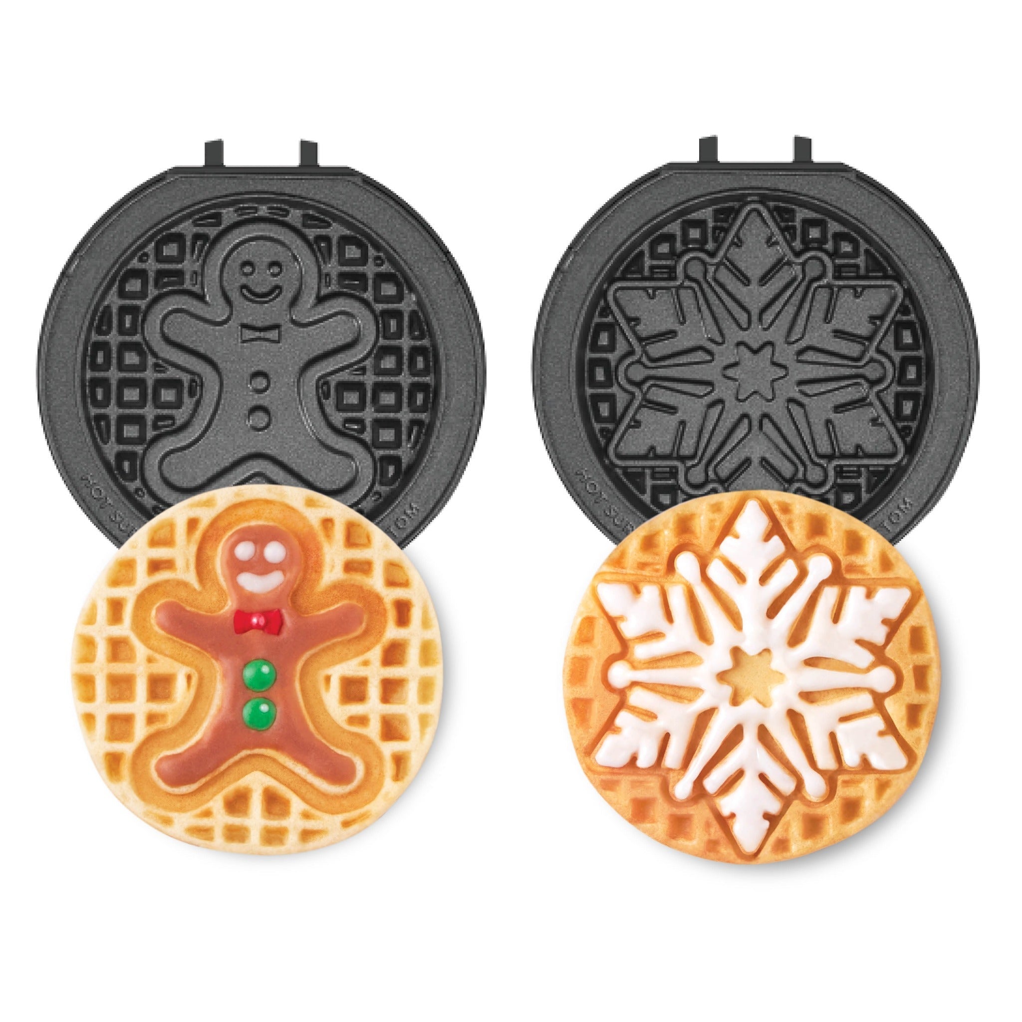 MultiMaker® Mini System: Removable Plate Sets - Snowflake & Gingerbread Man