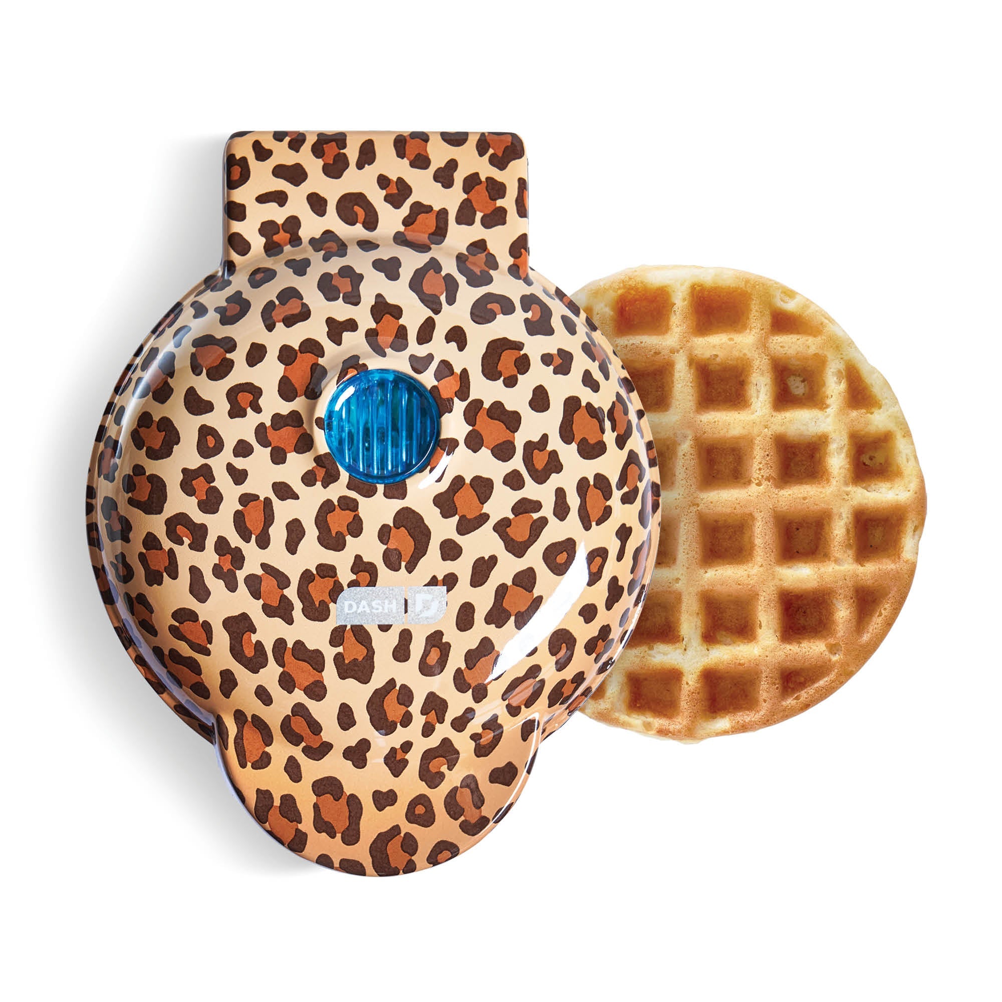 Mini Waffle Maker with Leopard Print - Leopard Print