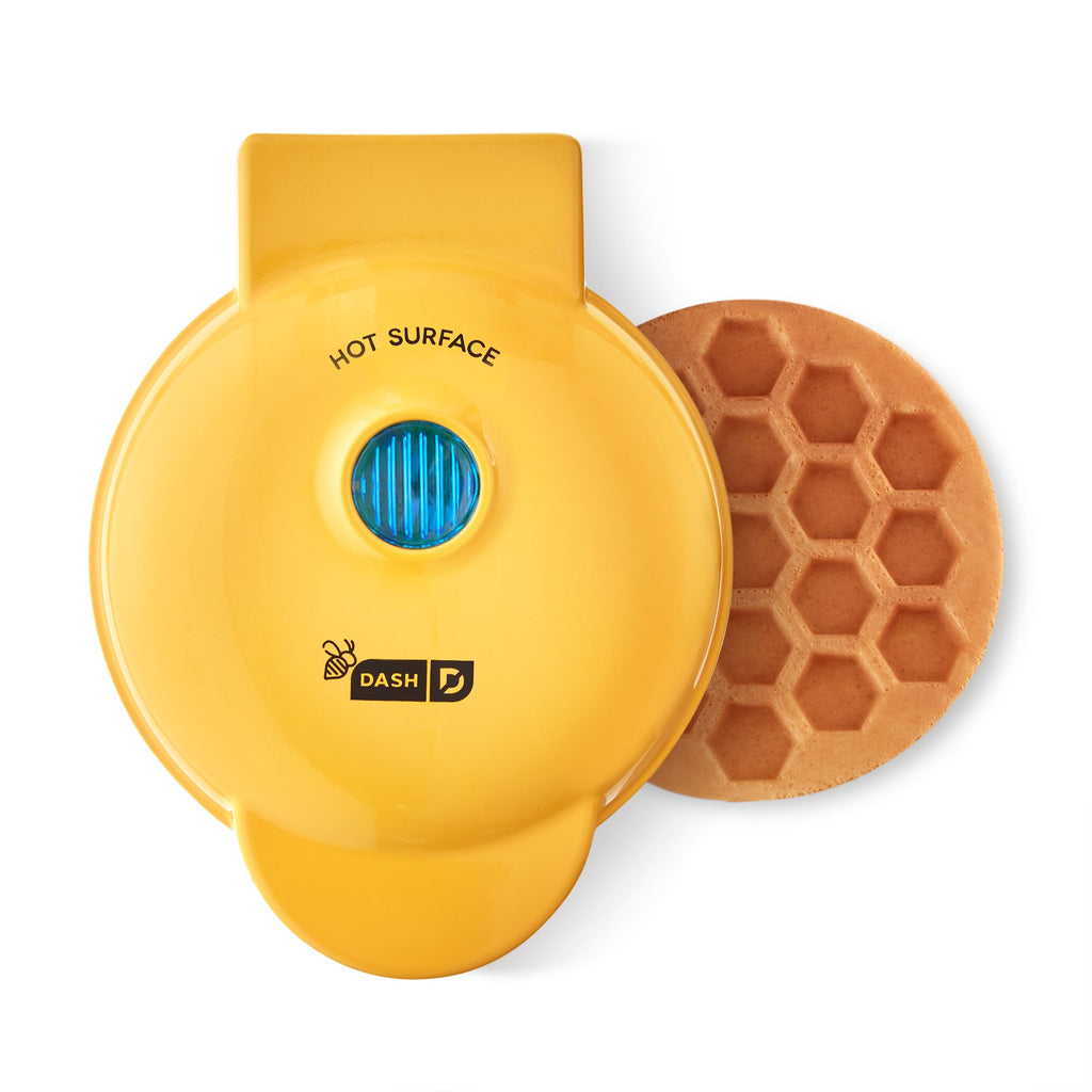 Honeycomb Mini Waffle Maker - Yellow