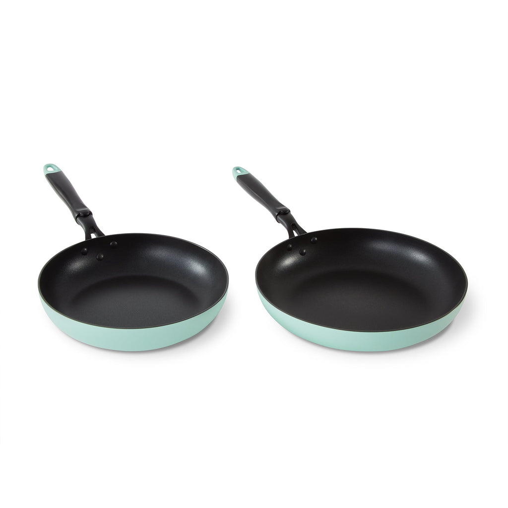 Hard Anodized 2pc Fry Pan Set - Aqua