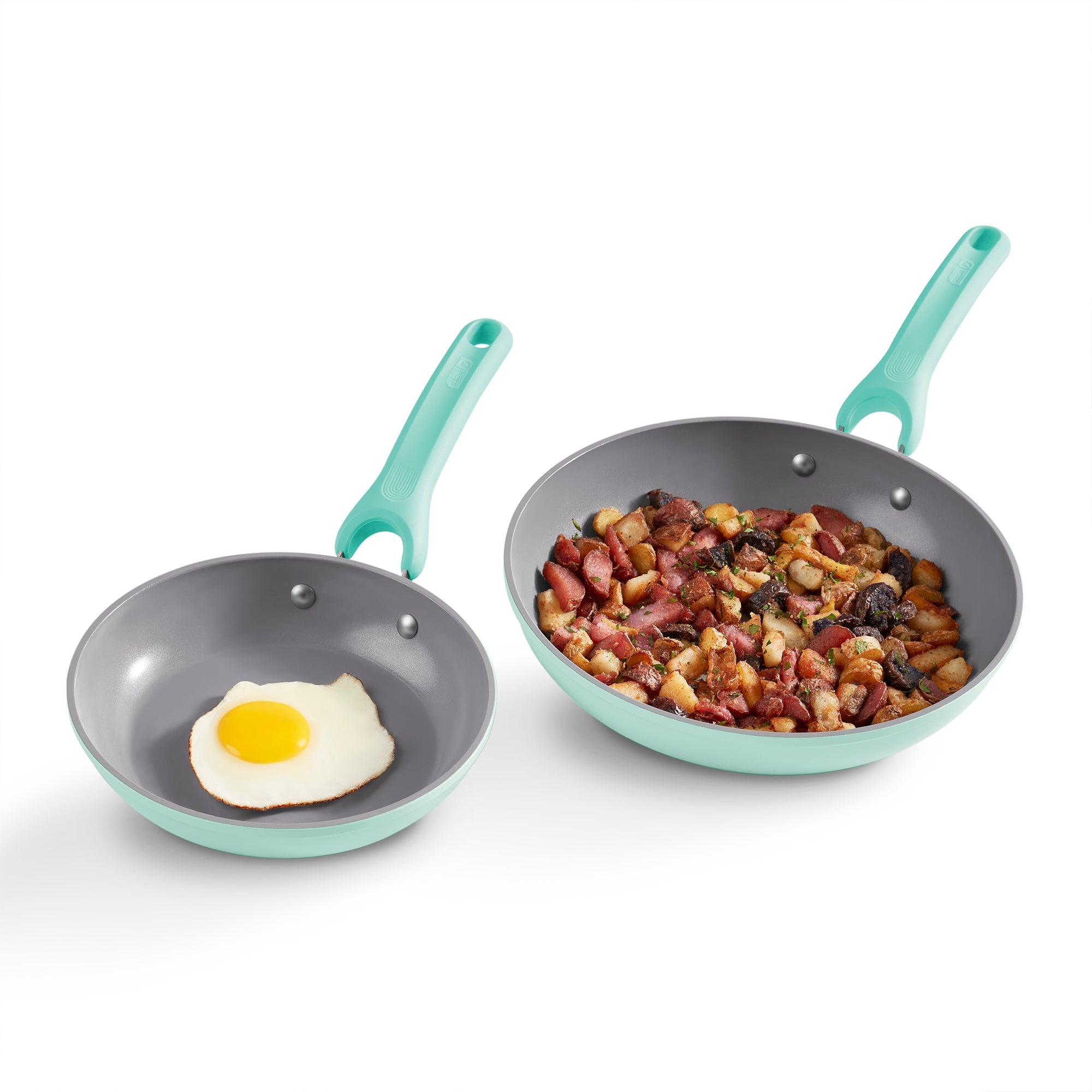 Dream Green Recycled Aluminum 8"/10" Fry Pan Set - Aqua