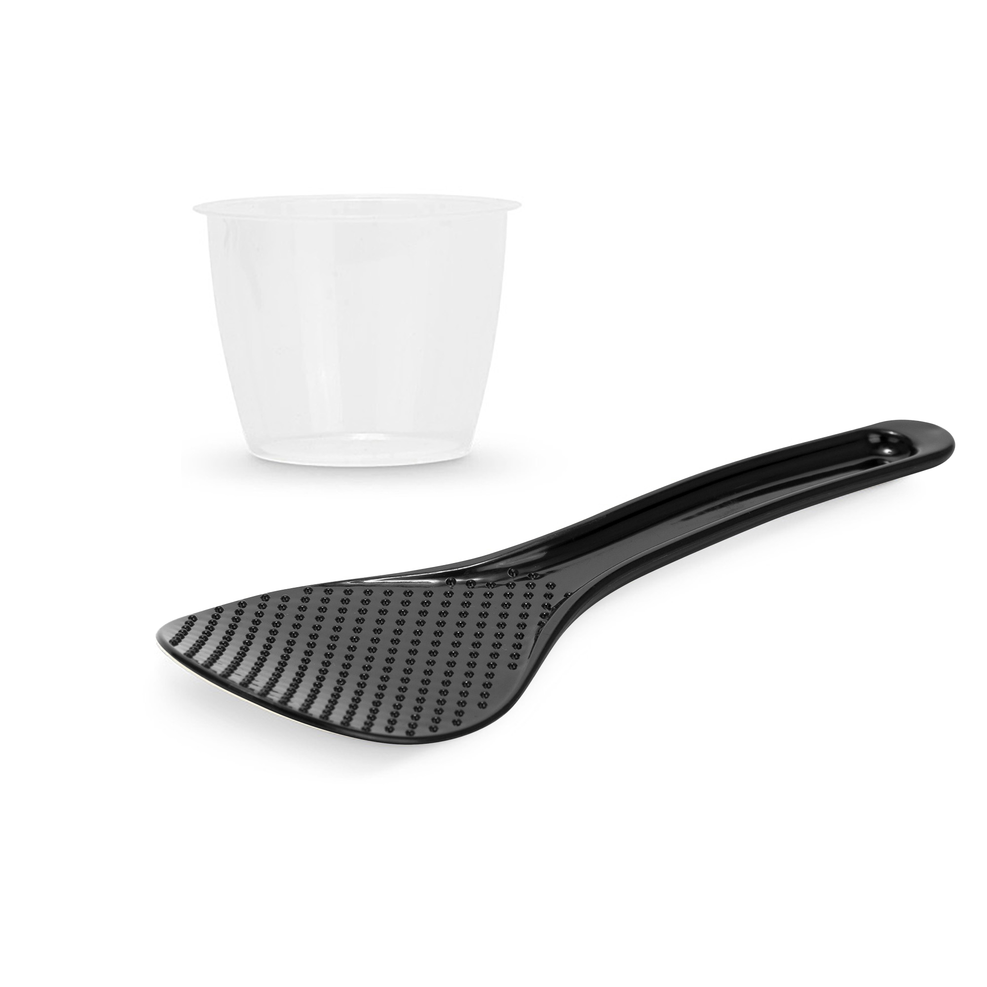 Mini Rice Cooker Measuring Cup & Rice Paddle Set - Black