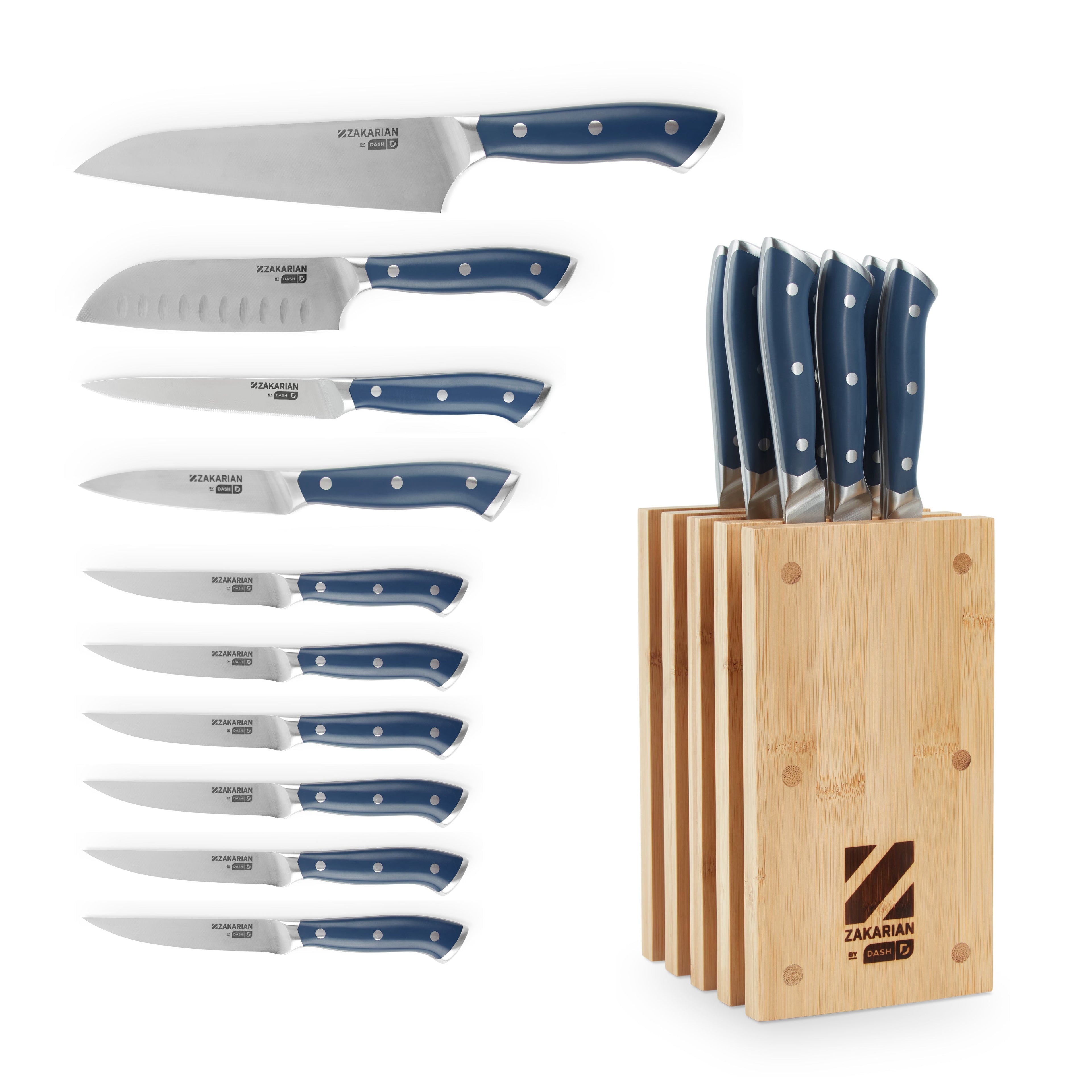 Zakarian by Dash 11 pc. Knife Block Set - Zakarian Blue