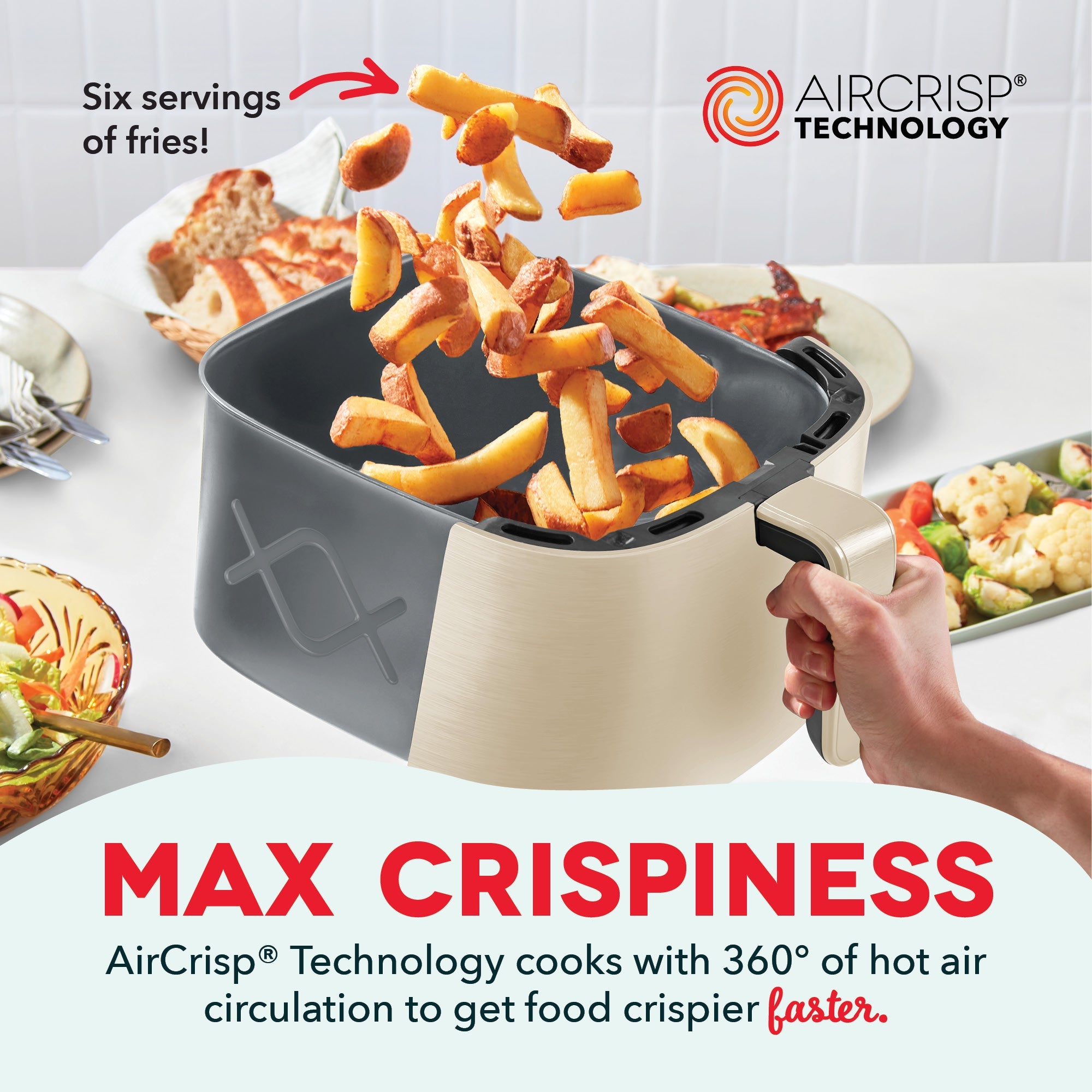 Tasti-Crisp™ 8QT Max Pro Ceramic Air Fryer