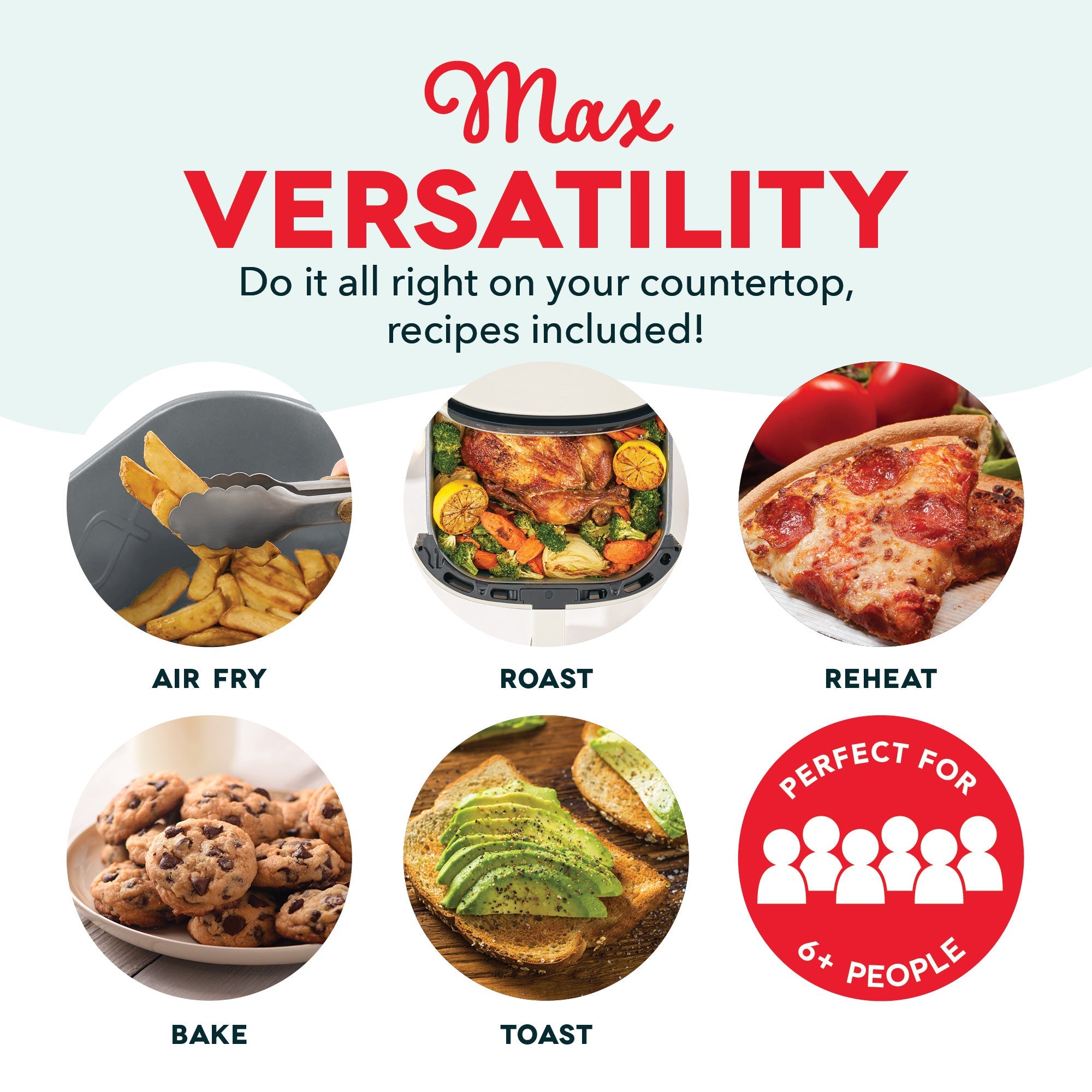 Tasti-Crisp™ 8QT Max Pro Ceramic Air Fryer