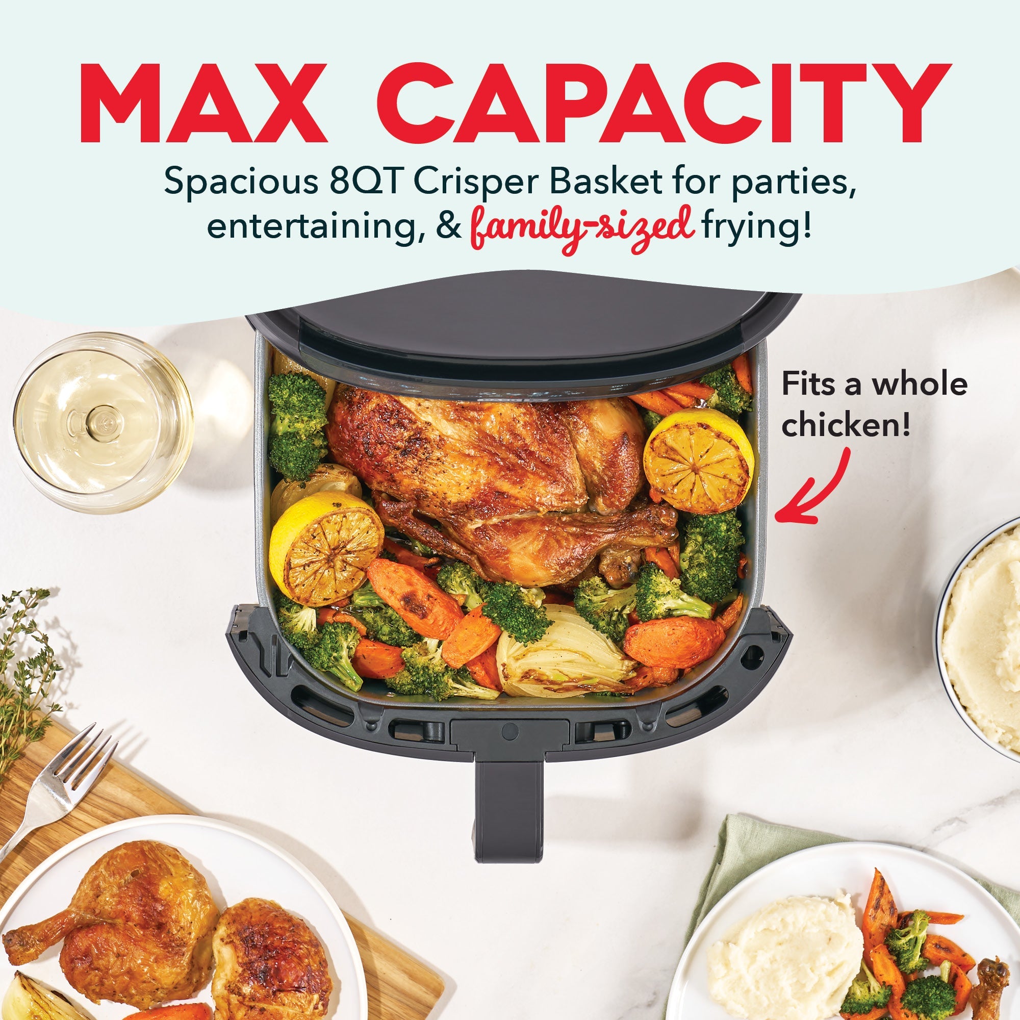 Tasti-Crisp™ 8QT Max Pro Ceramic Air Fryer