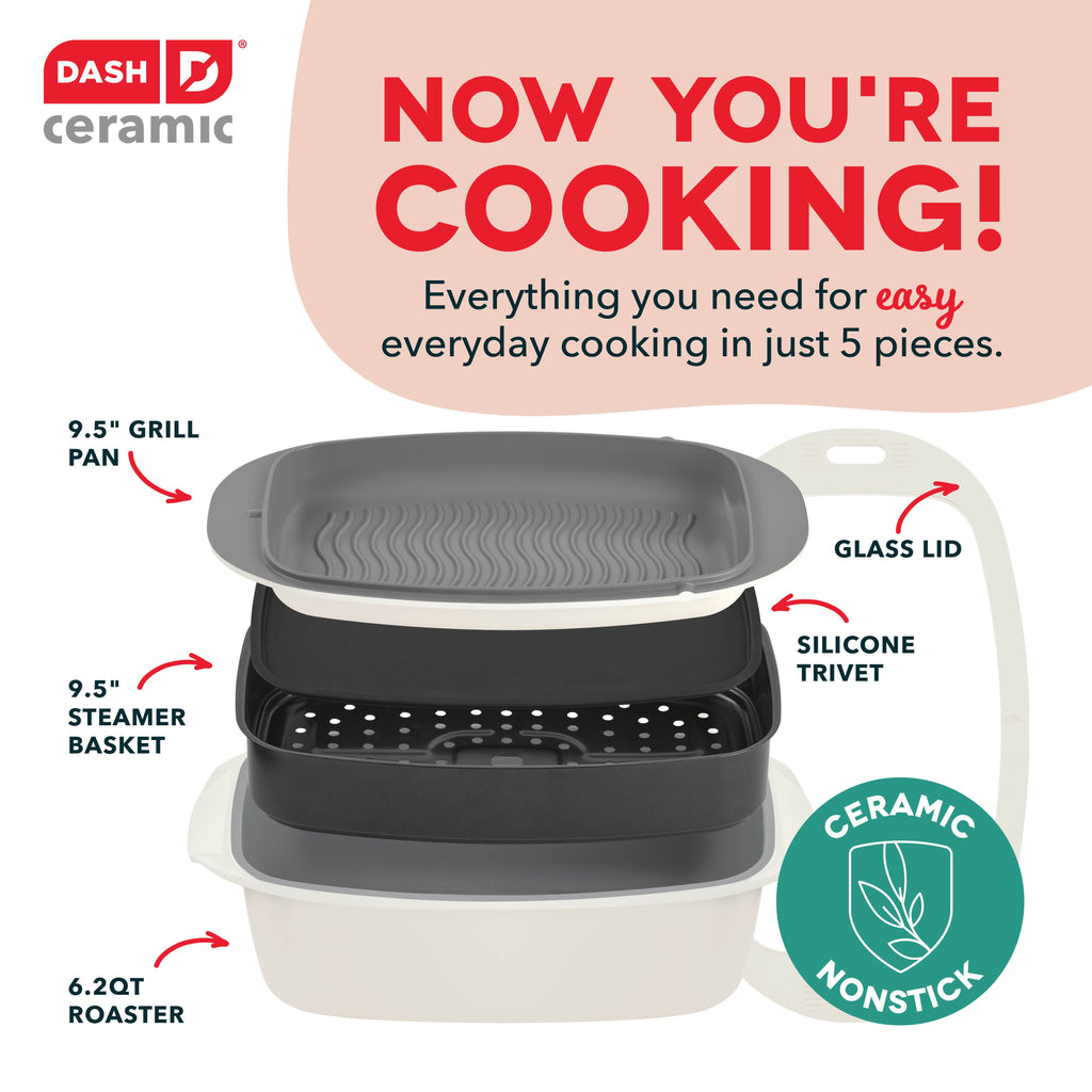 SmartStore™ 7-in-1 Multipurpose Cookware + Steamer Set