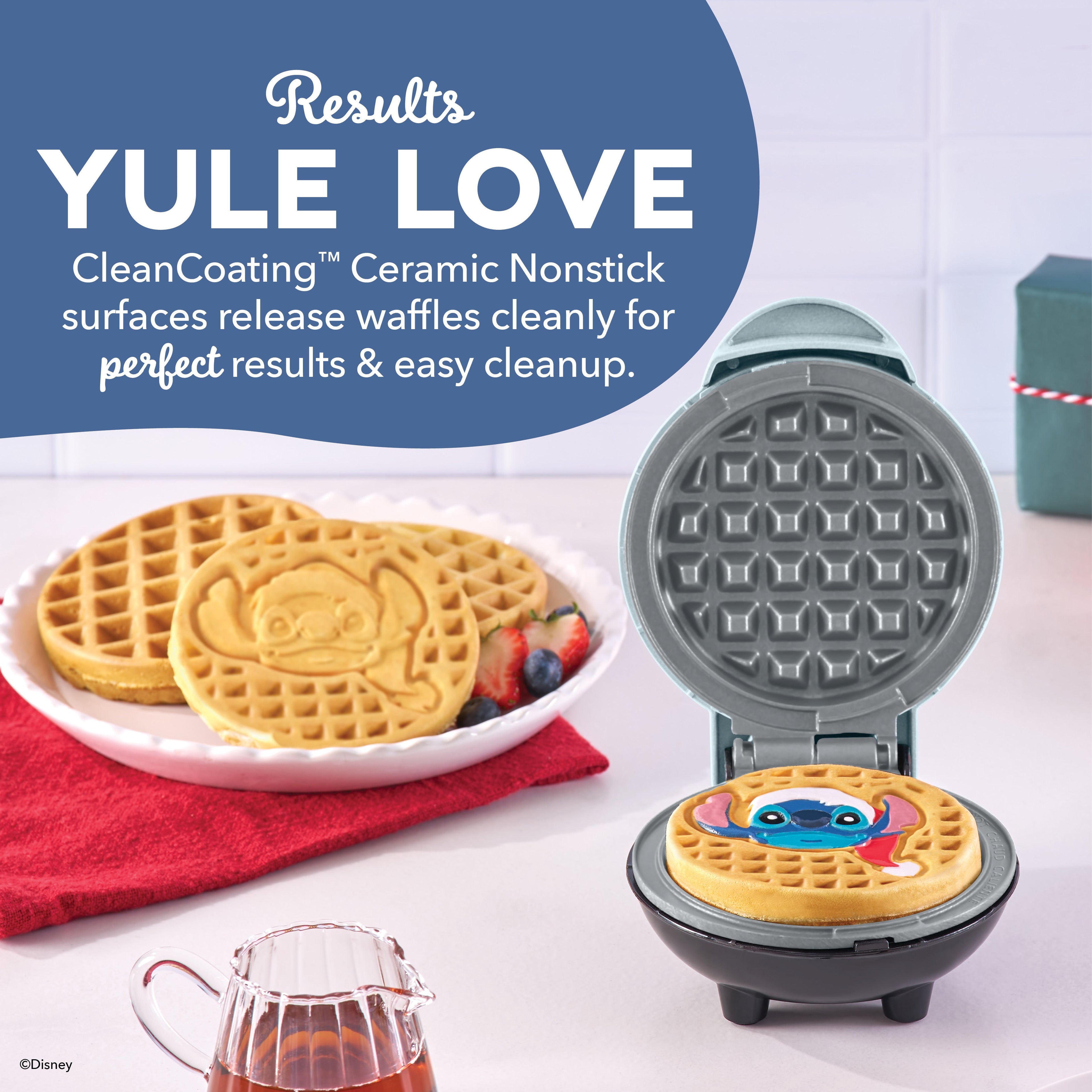 Stitch Santa Mini Waffle Maker