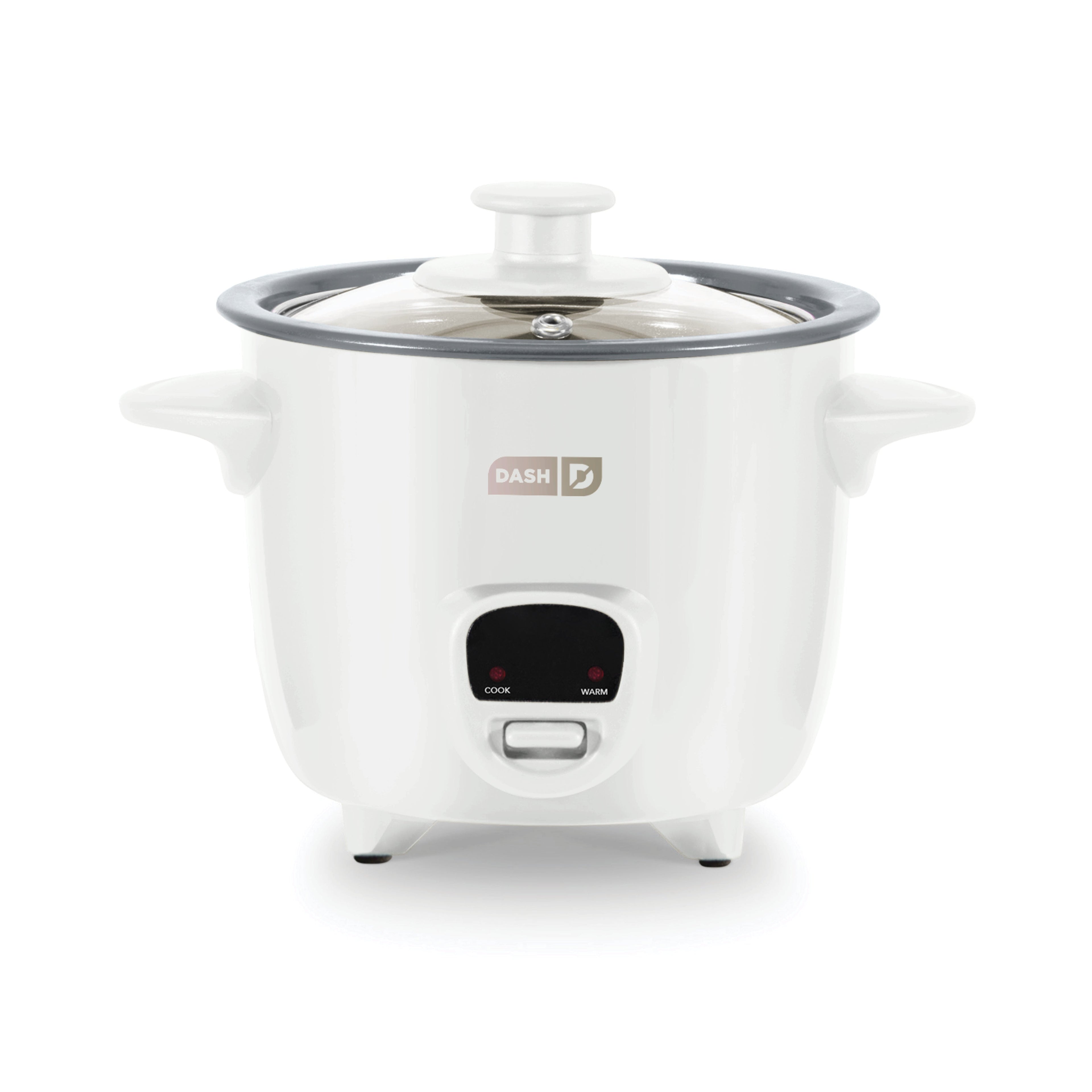 Mini Rice Cooker with Keep Warm - White