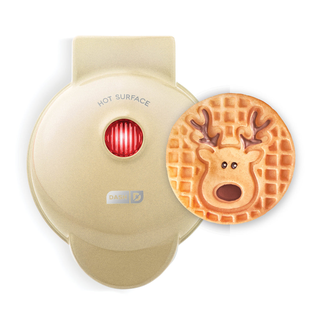 Reindeer Mini Waffle Maker - Gold