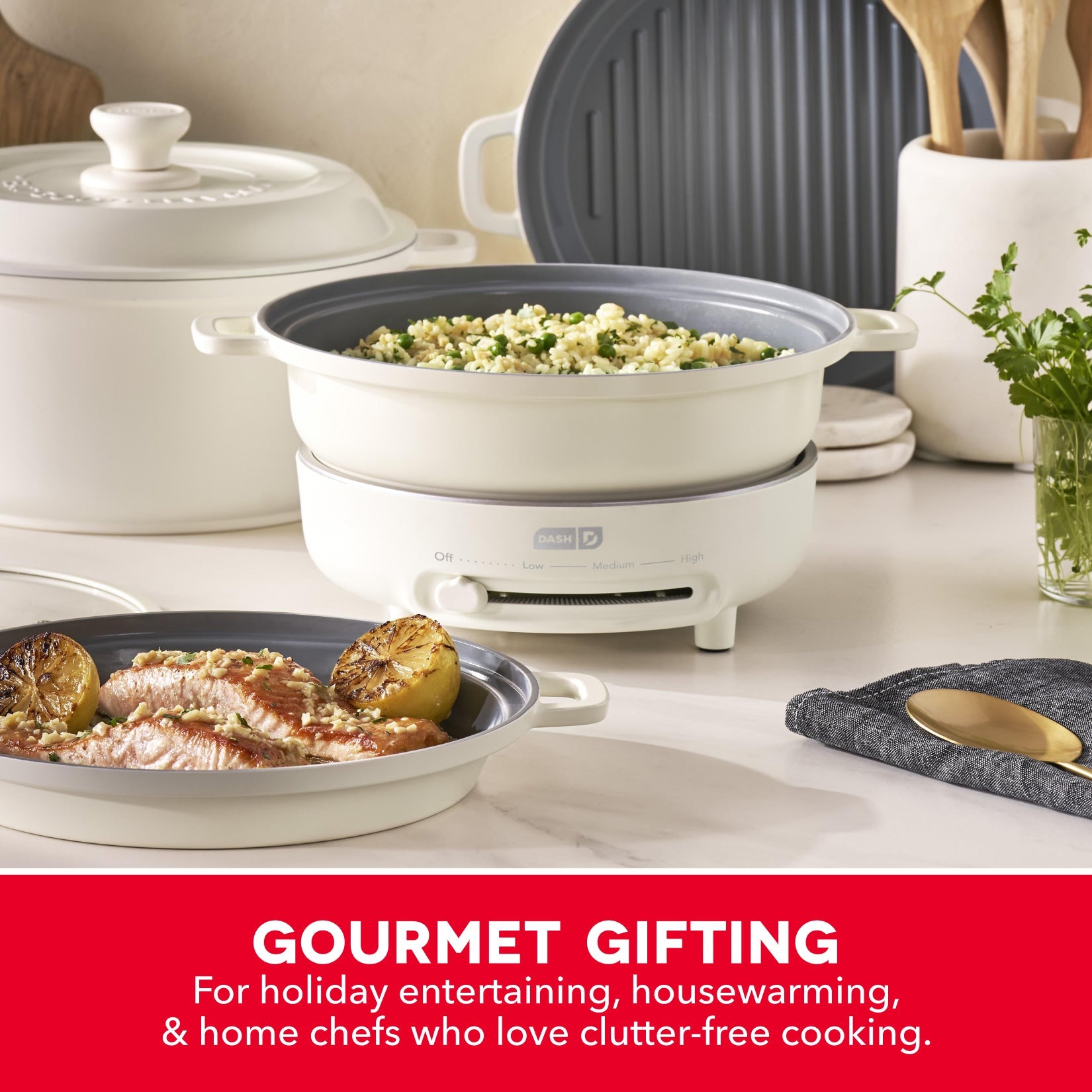 Stacks Ceramic Cookware Set with Electric Burner