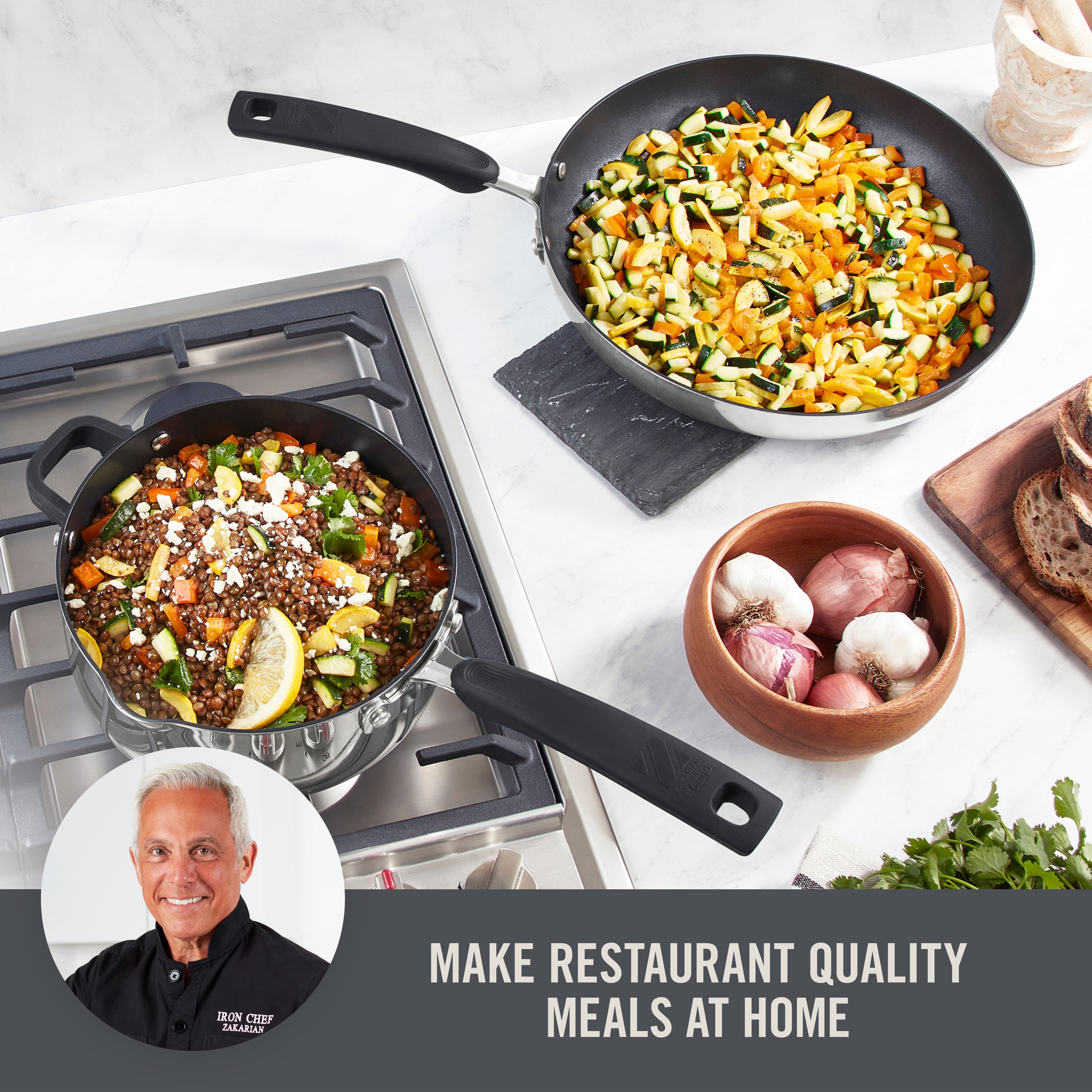 Zakarian by Dash Trupro 10PC Stainless Steel Cookware Set