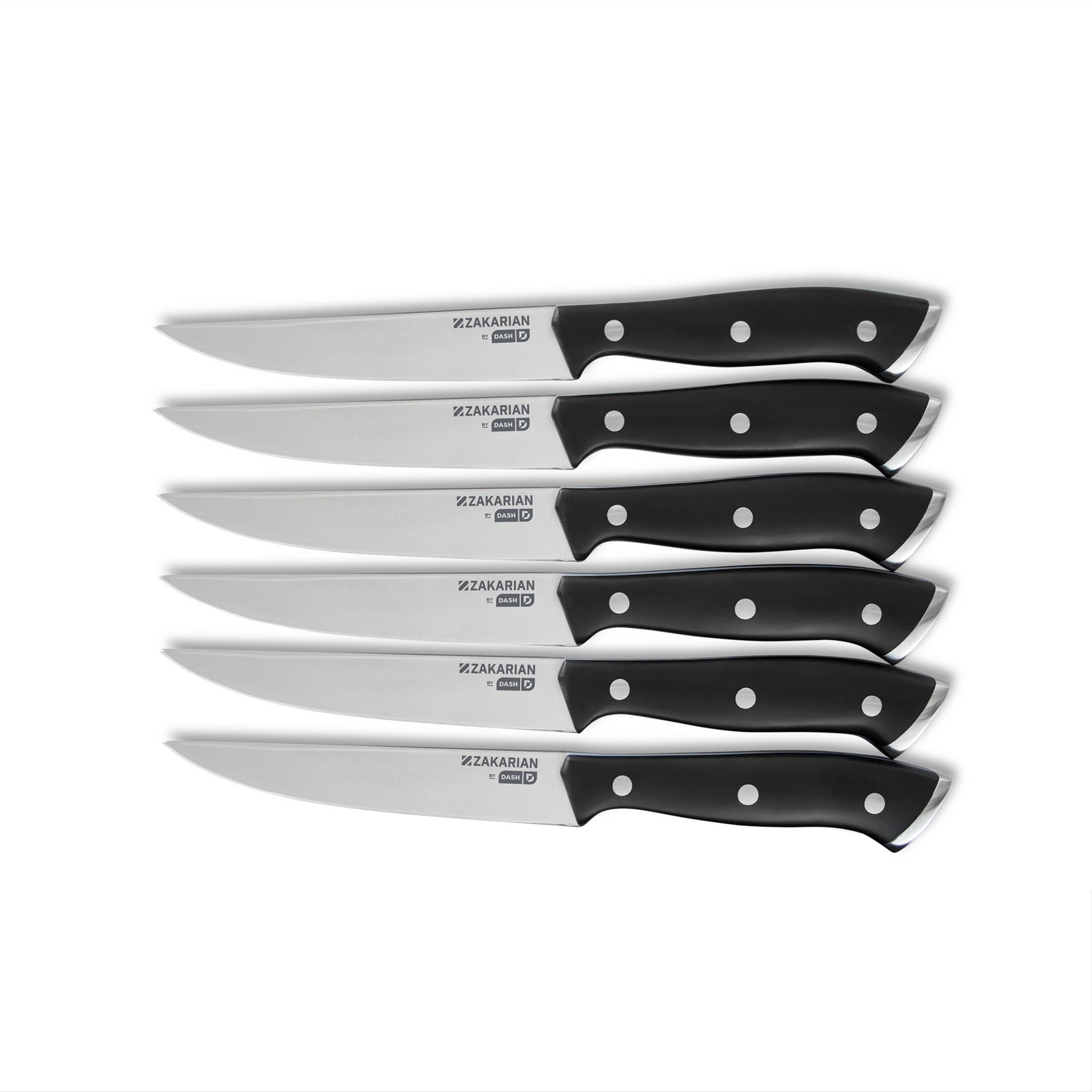 Zakarian by Dash 6 Piece Steak Knife Set - Black