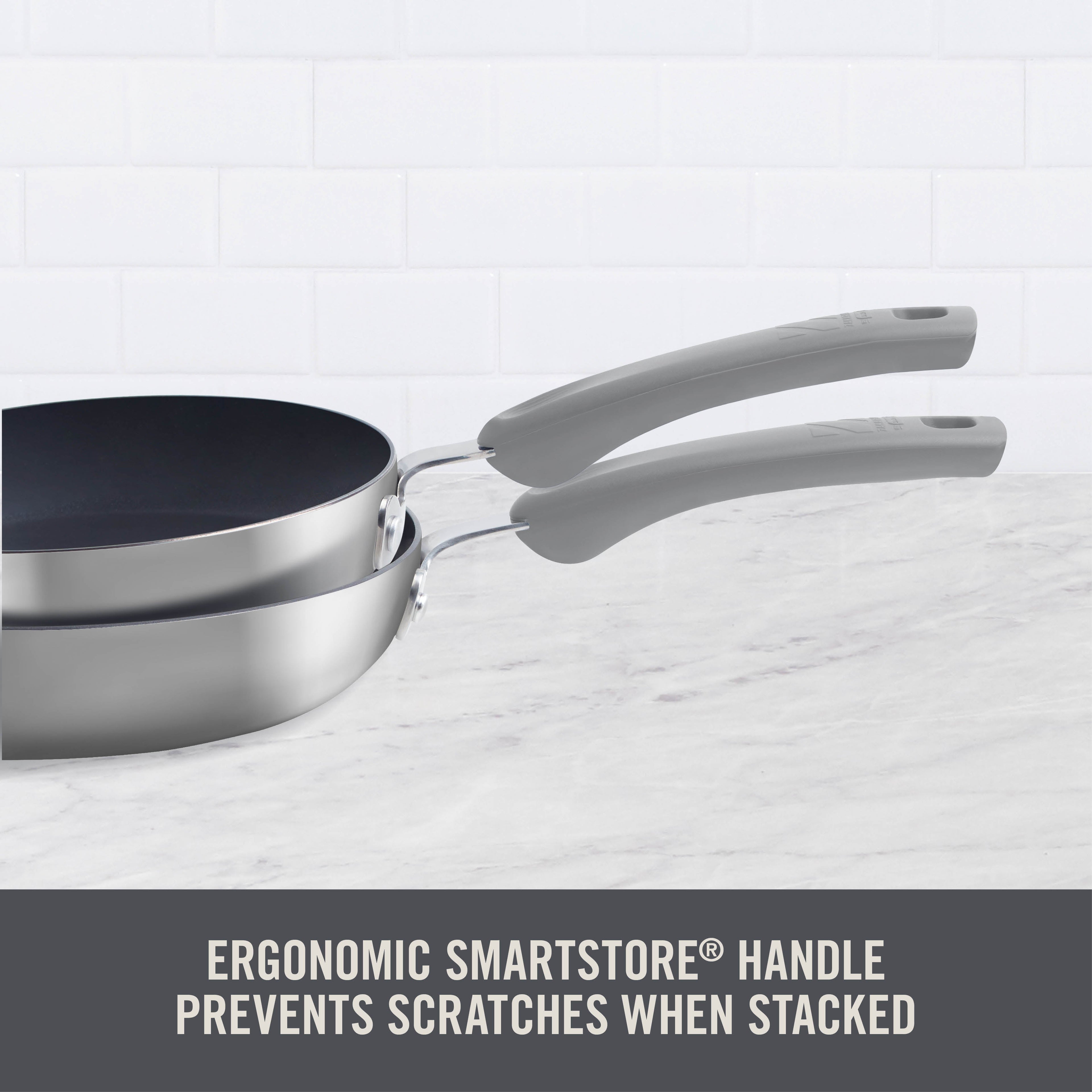 TruPro Stainless Steel Fry Pan Set - 8" 10"