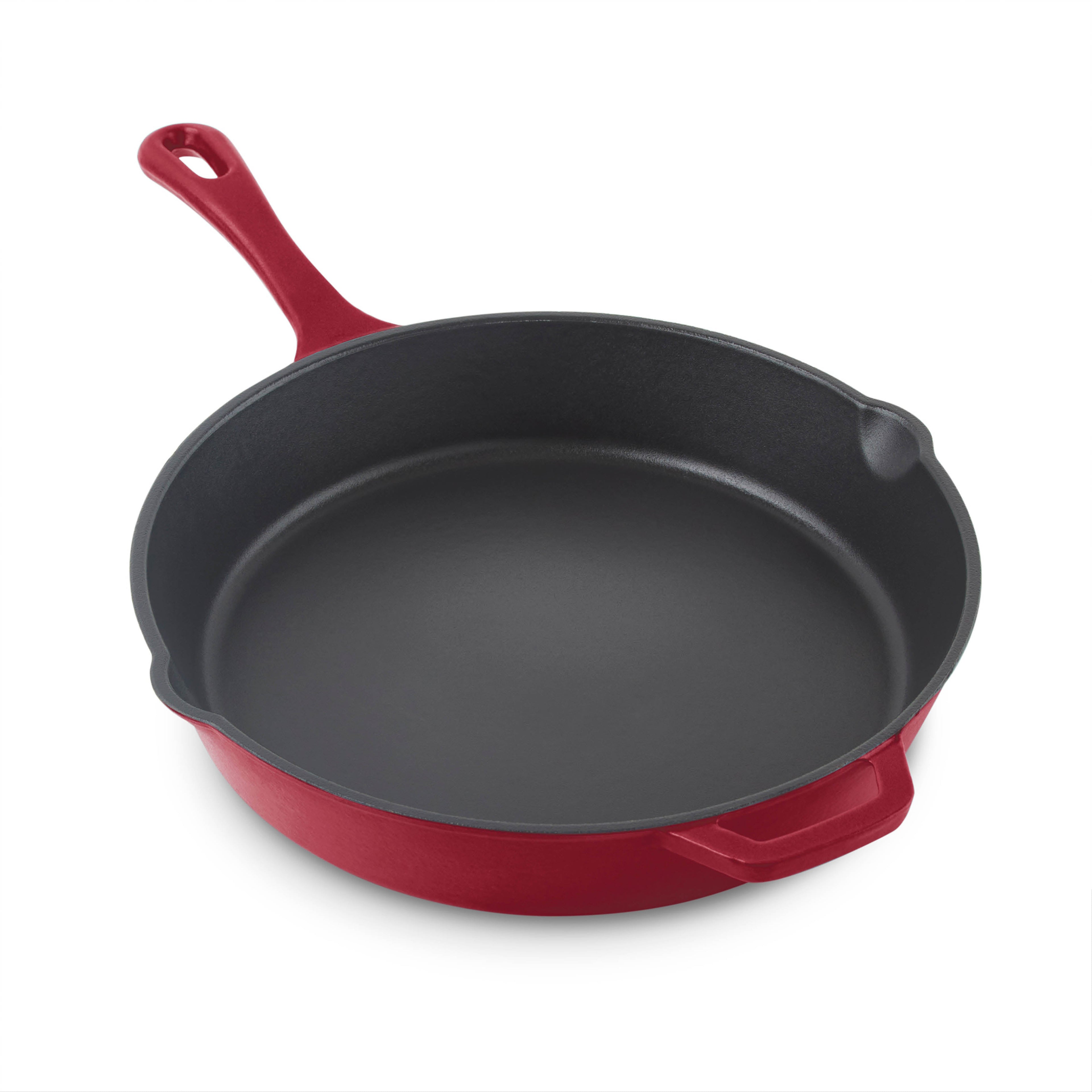 11” Nonstick Cast Iron Skillet - Cranberry