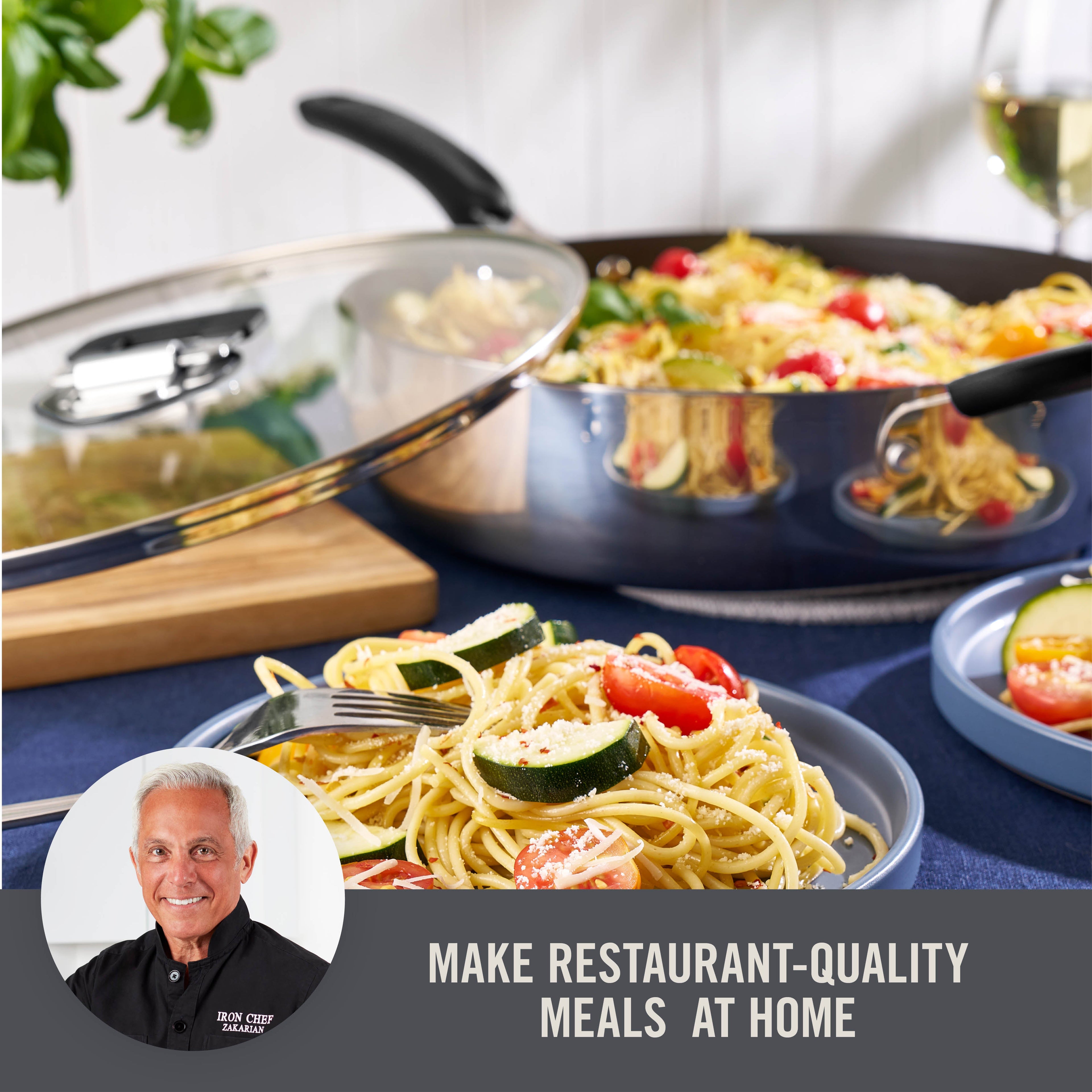 Zakarian by Dash 5qt TruPro Stainless Steel Saute Pan with Lid