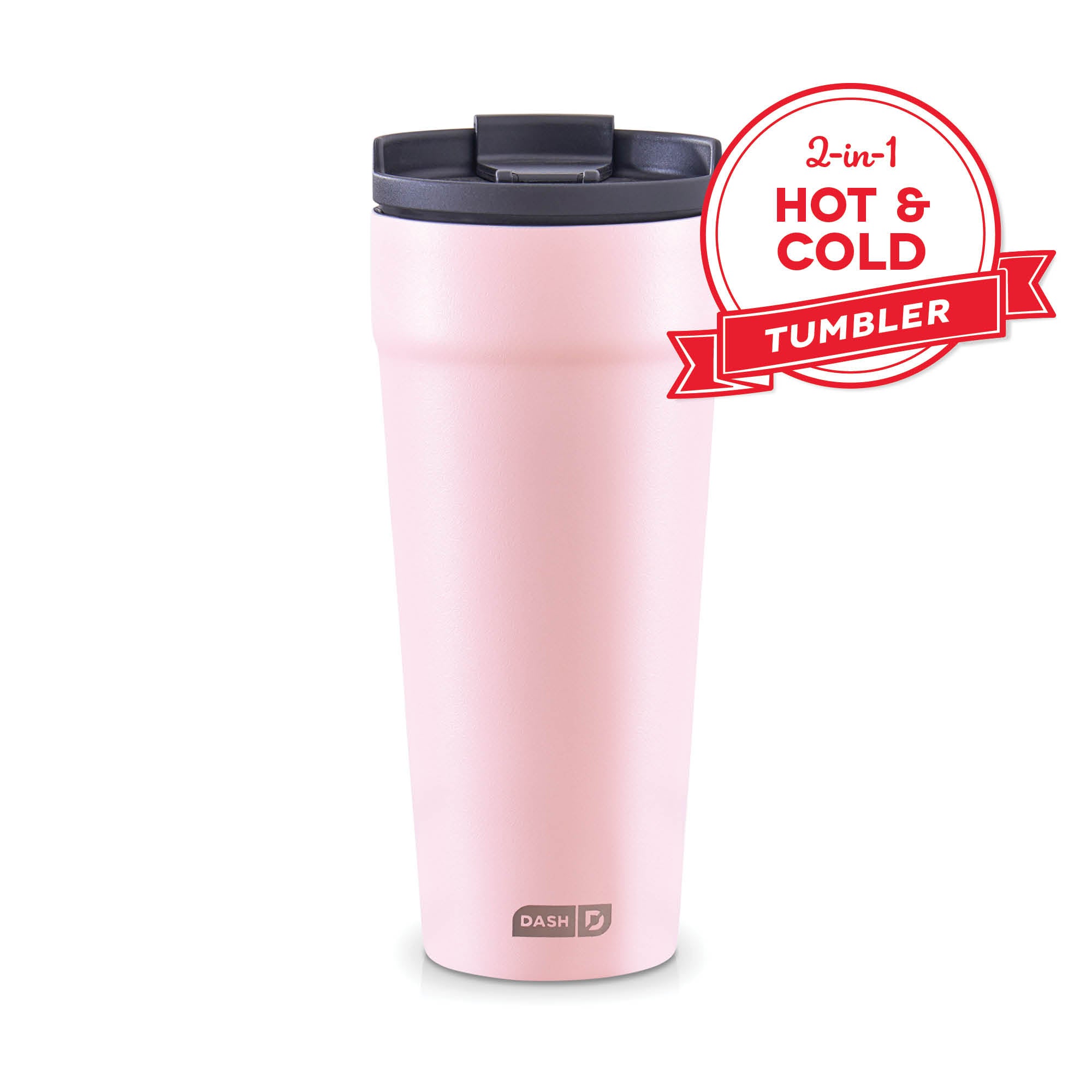 2-in-1 Spill-Proof Insulated Tumbler - Rose