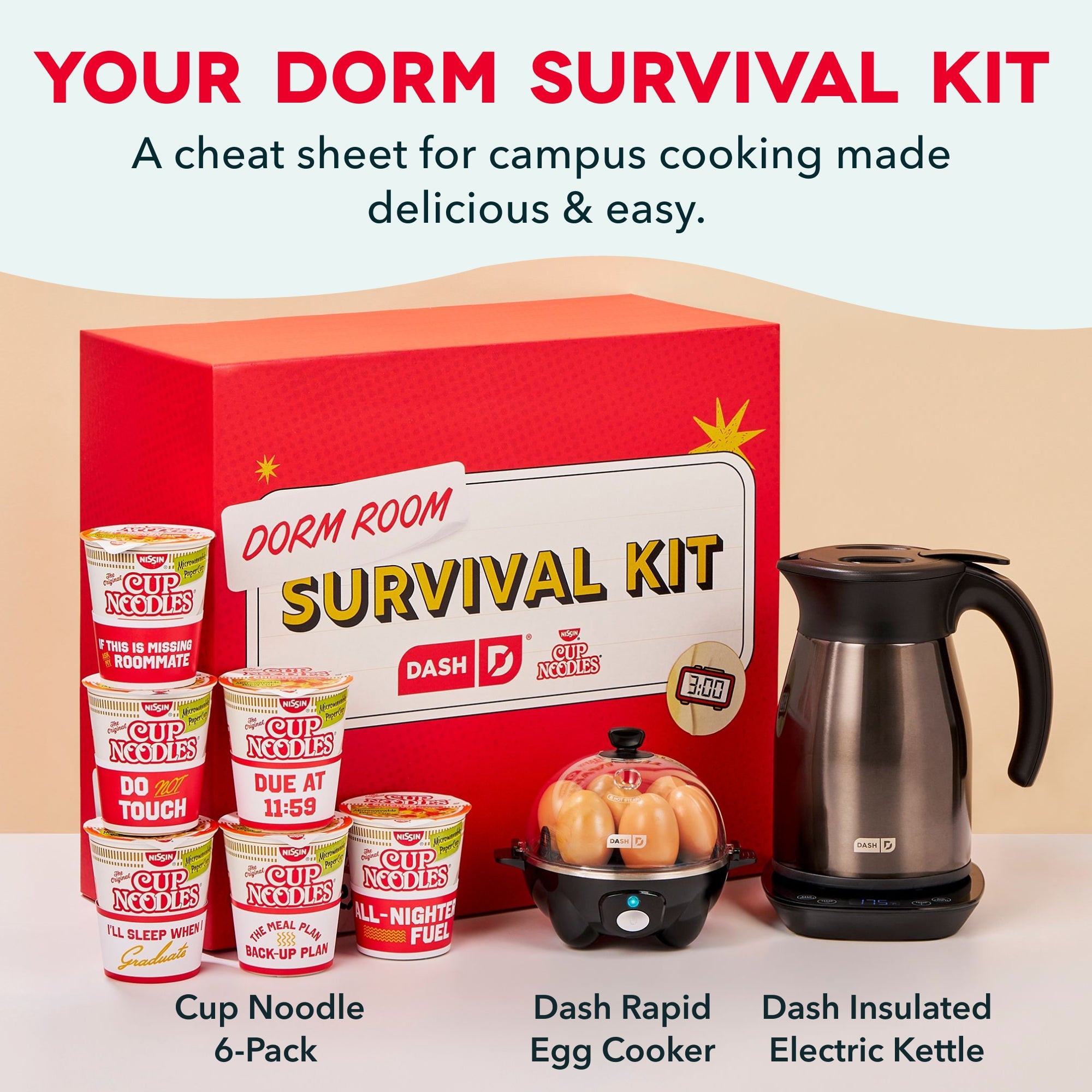 Cup Noodles x Dash Dorm Survival Kit