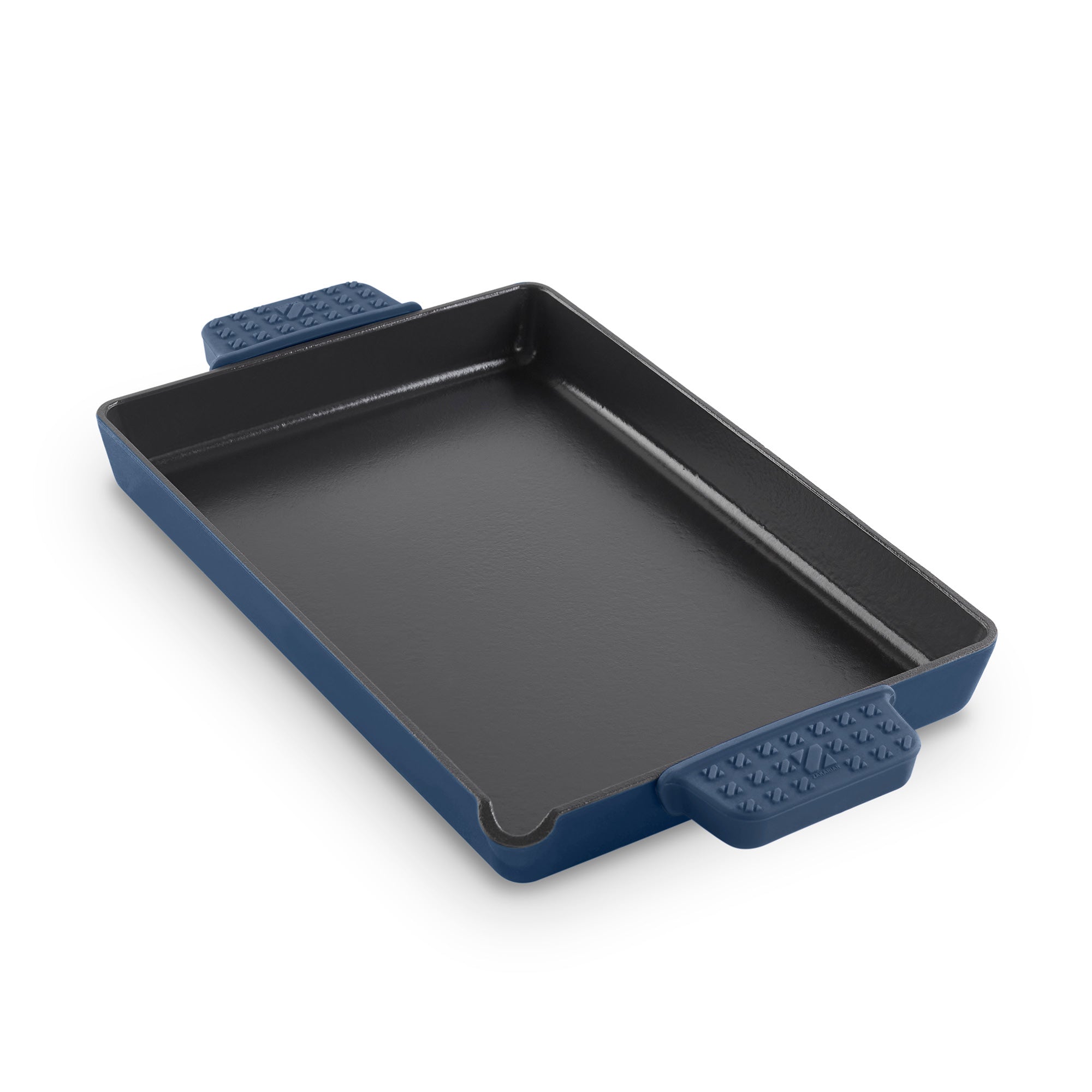 9"x13" Nonstick Cast Iron Pan with Pour Spout - Zakarian Blue